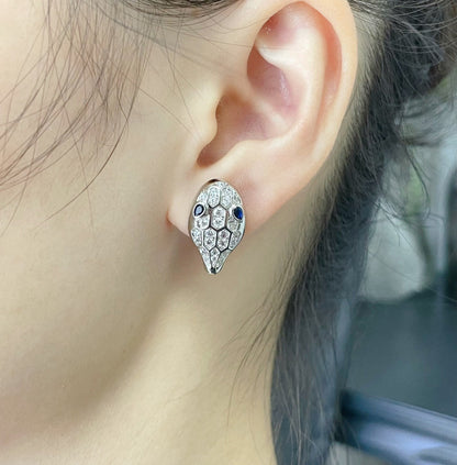 [⭐JeweliWhal]SERPENT DIAMOND STUD EARRINGS