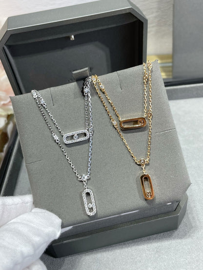 [⭐JeweliWhal]MOVE 2 ROW DIAMOND NECKLACE
