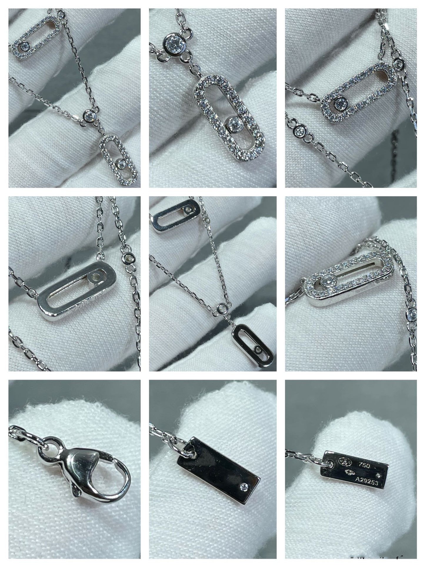 [⭐JeweliWhal]MOVE 2 ROW DIAMOND NECKLACE