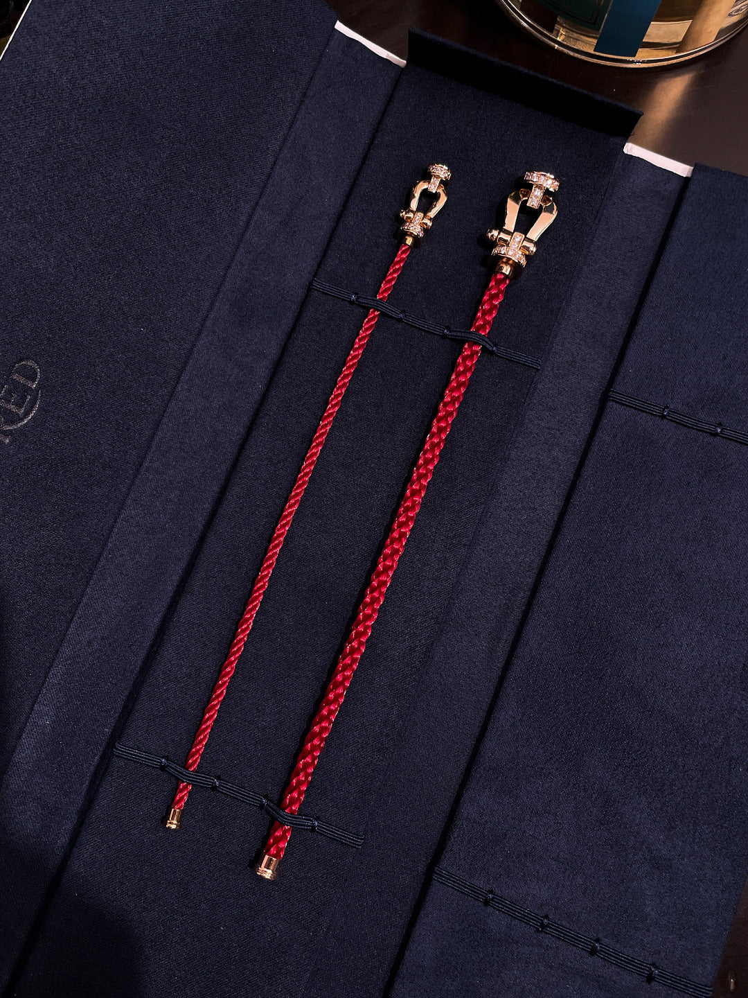[⭐JeweliWhal]FORCE 10 HALF DIAMOND PINK GOLD RED CORDERI LARGE AND MEDIUM MODEL
