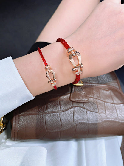 [⭐JeweliWhal]FORCE 10 HALF DIAMOND PINK GOLD RED CORDERI LARGE AND MEDIUM MODEL