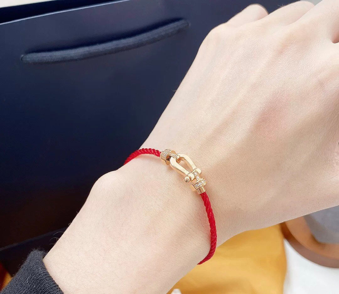 [⭐JeweliWhal]FORCE 10 HALF DIAMOND PINK GOLD RED CORDERI LARGE AND MEDIUM MODEL