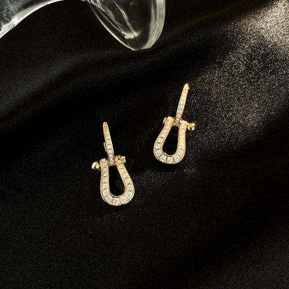 [⭐JeweliWhal]FORCE 10 FULL DIAMOND DROP EARRINGS MEDIUM MODEL