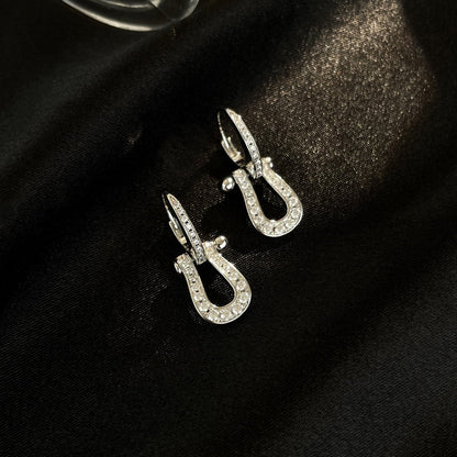 [⭐JeweliWhal]FORCE 10 FULL DIAMOND DROP EARRINGS MEDIUM MODEL