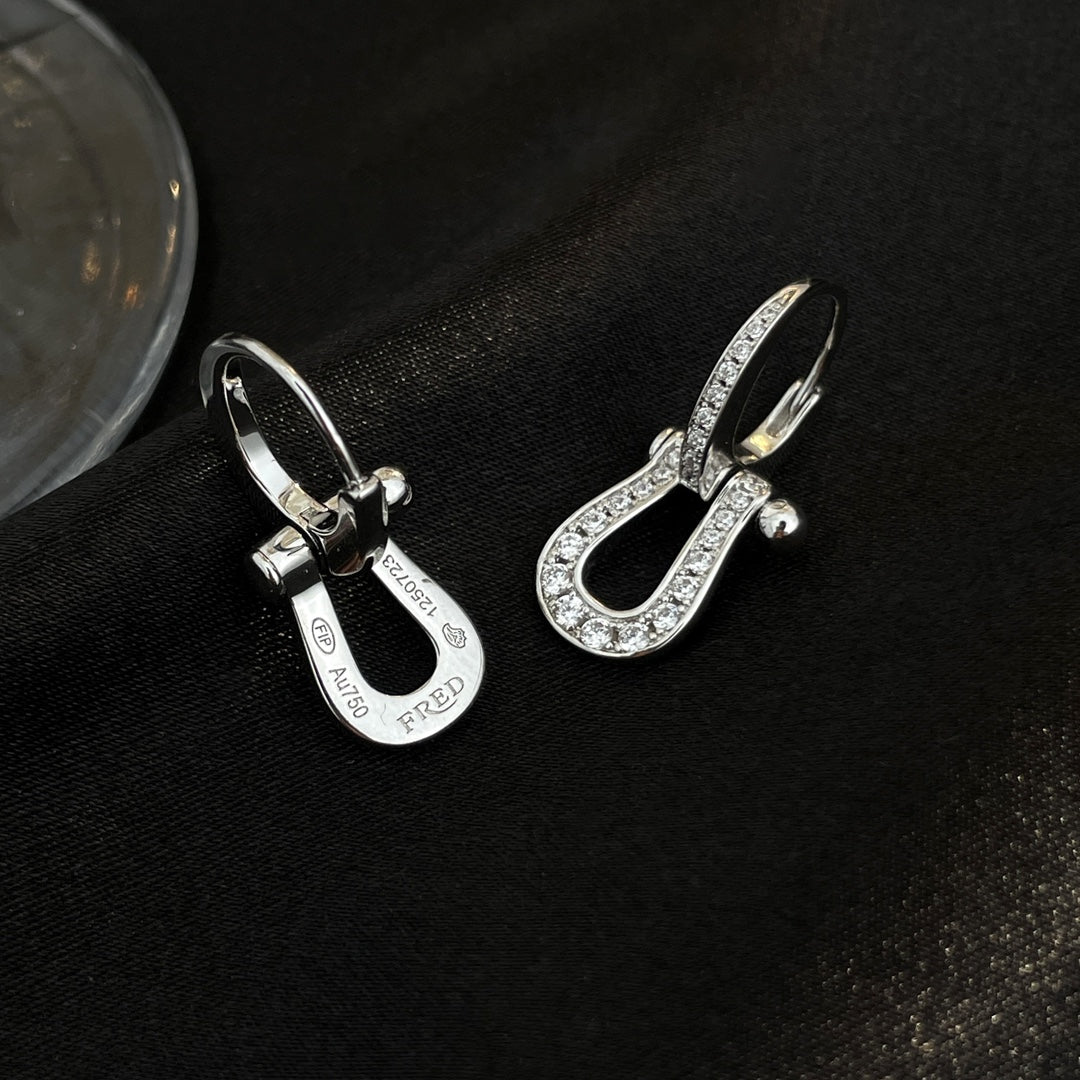 [⭐JeweliWhal]FORCE 10 FULL DIAMOND DROP EARRINGS MEDIUM MODEL