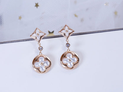 [⭐JeweliWhal]STAR AND SUN PINK GOLD MOP DROP EARRINGS