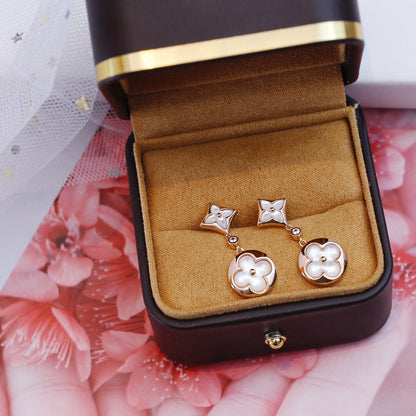 [⭐JeweliWhal]STAR AND SUN PINK GOLD MOP DROP EARRINGS