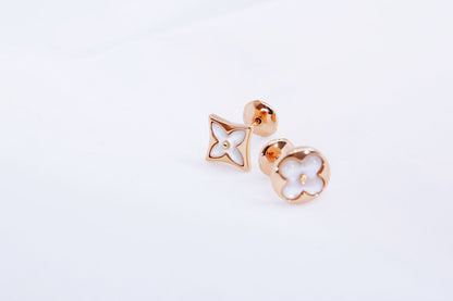 [⭐JeweliWhal]STAR AND SUN PINK GOLD MOP STUD EARRINGS