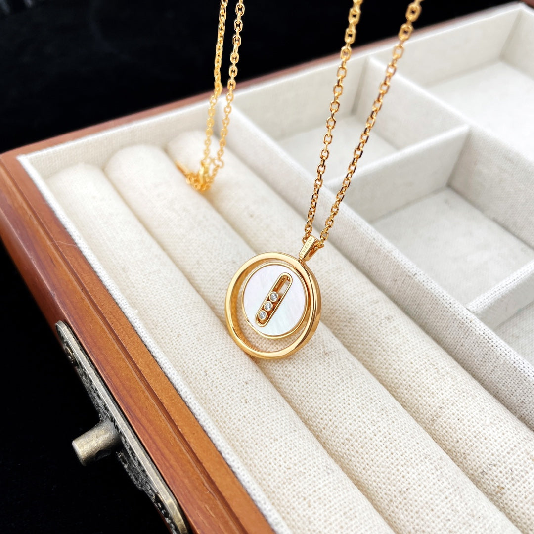 [⭐JeweliWhal]Demo MOVE MOP PINK GOLD NECKLACE