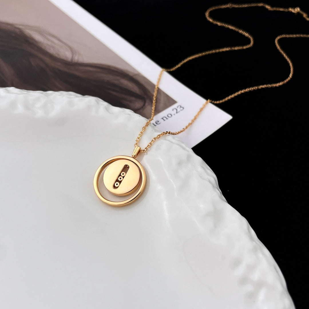 [⭐JeweliWhal]Demo MOVE MOP PINK GOLD NECKLACE