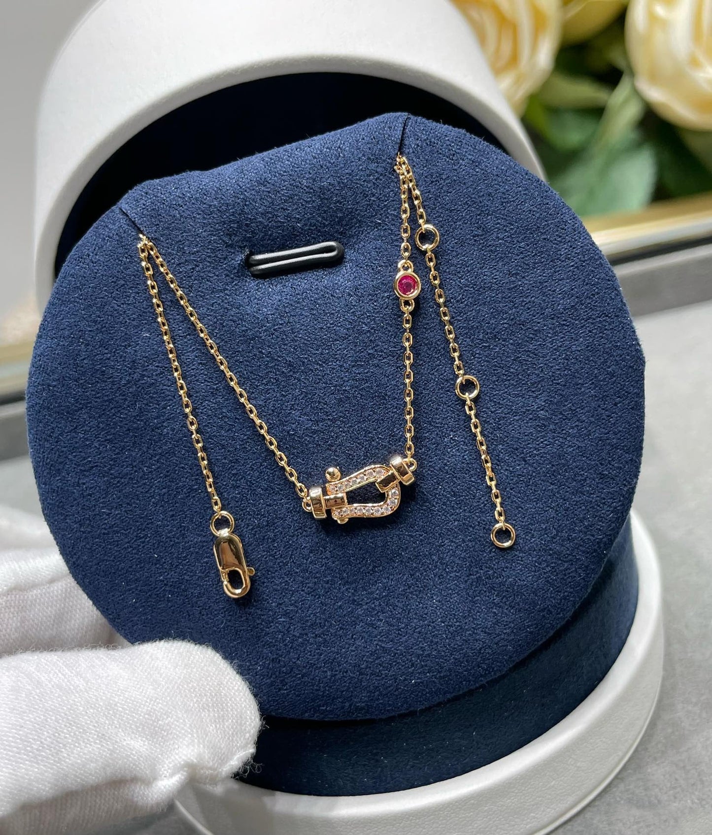 [⭐JeweliWhal]FORCE 10 DIAMOND PINK GOLD NECKLACE