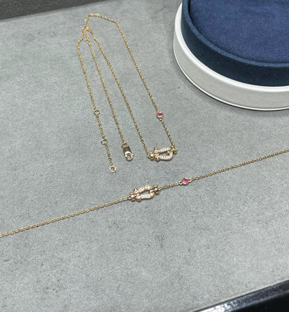 [⭐JeweliWhal]FORCE 10 DIAMOND PINK GOLD NECKLACE