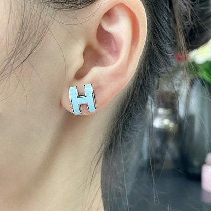 [⭐JeweliWhal]POP H SKY BLUE STUD EARRINGS