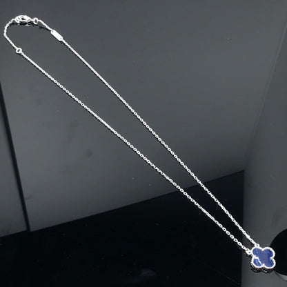 [⭐JeweliWhal]CLOVER PIETERSITE SILVER LONG NECKLACE