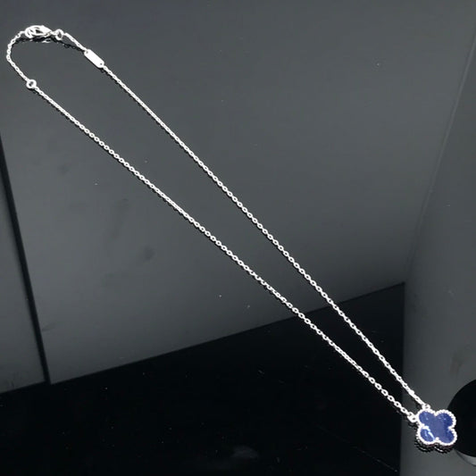 [⭐JeweliWhal]CLOVER PIETERSITE SILVER LONG NECKLACE