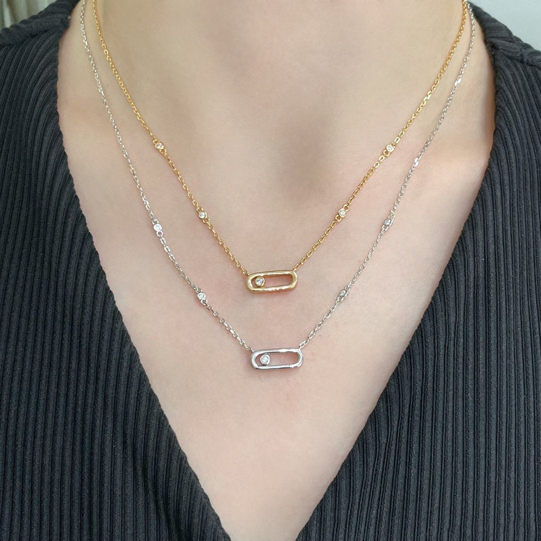 [⭐JeweliWhal]MOVE UNO DIAMOND NECKLACE