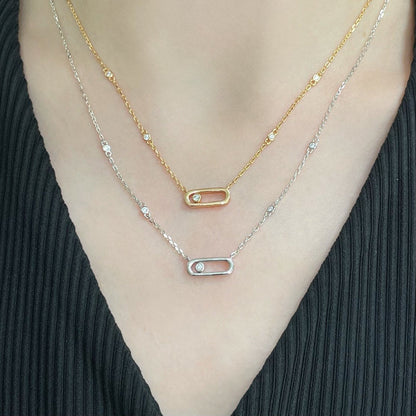 [⭐JeweliWhal]MOVE UNO DIAMOND NECKLACE
