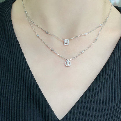 [⭐JeweliWhal]MY TWIN 2 ROW DIAMOND NECKLACE