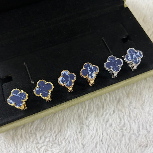 [⭐JeweliWhal]CLOVER PIETERSITE MEDIUM STUD EARRINGS