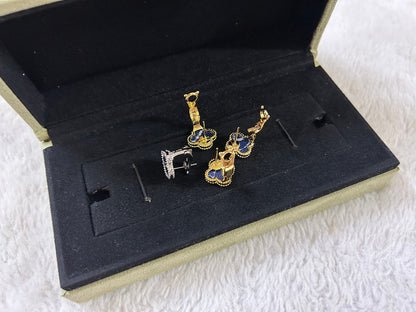 [⭐JeweliWhal]CLOVER PIETERSITE MEDIUM STUD EARRINGS