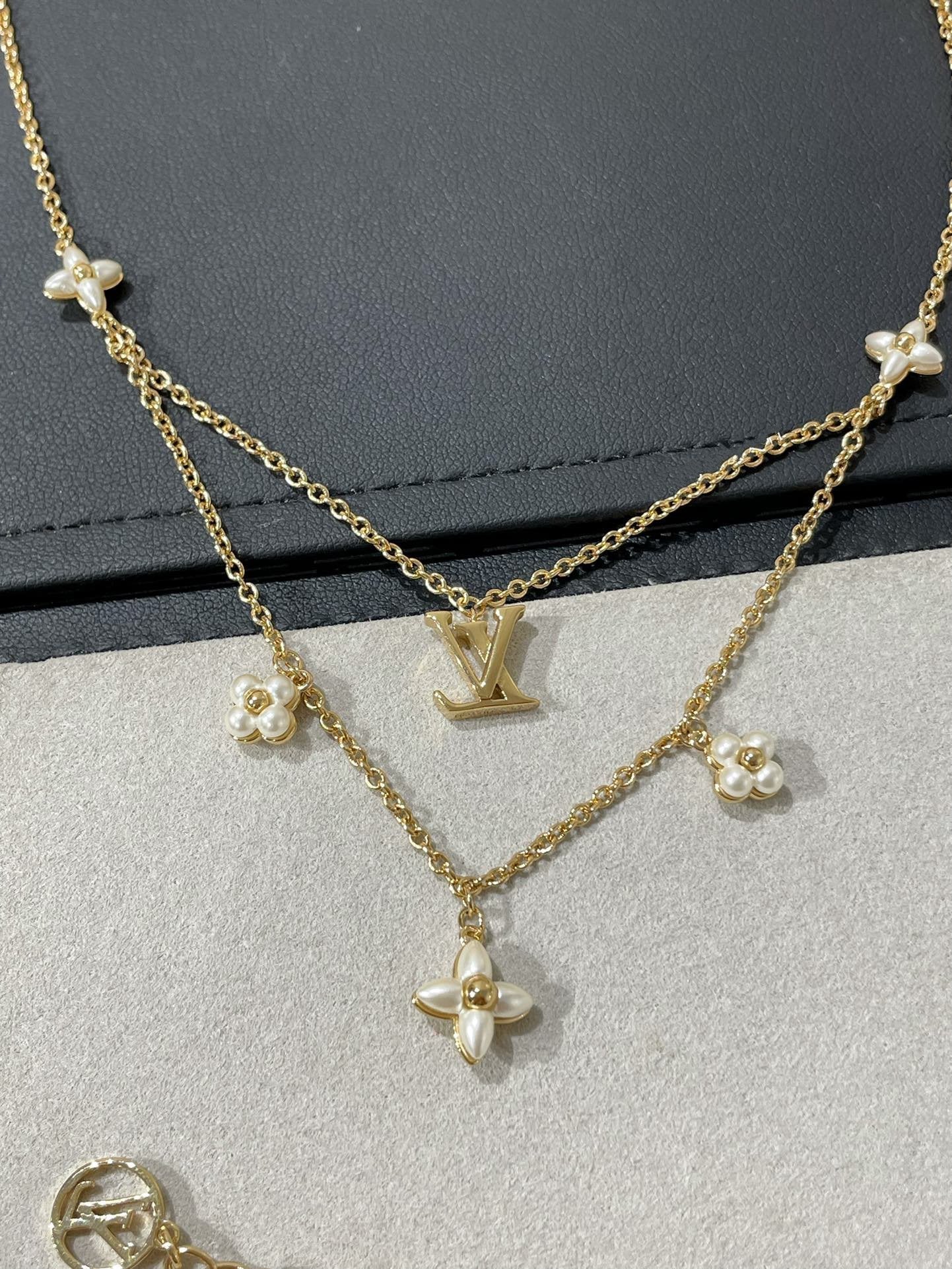 [⭐JeweliWhal]FLOWERGRAM GOLD MOP DOUBLE ROW NECKLACE