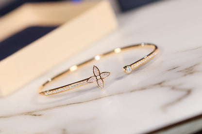 [⭐JeweliWhal]IDYLLE GOLD OPEN BRACELET DIAMOND PAVED