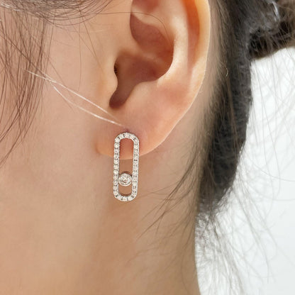 [⭐JeweliWhal]MOVE UNO STUD DIAMOND PAVED EARRINGS