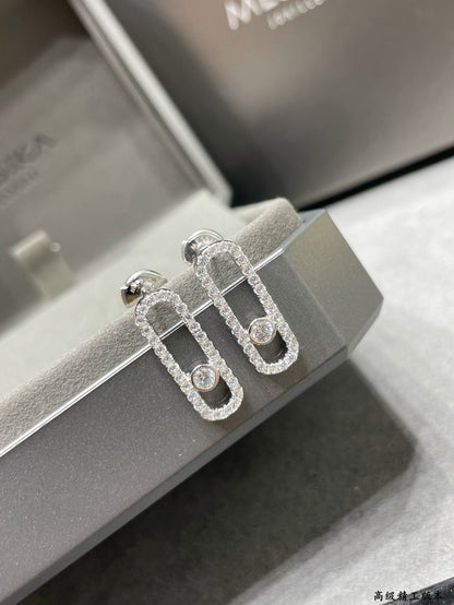 [⭐JeweliWhal]MOVE UNO STUD DIAMOND PAVED EARRINGS