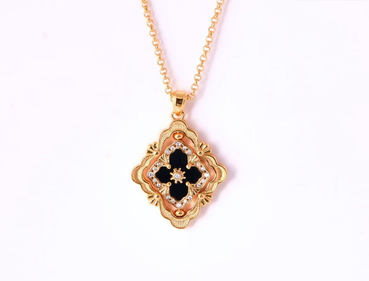 [⭐JeweliWhal] B.C.L ENAMEL ROTATING SINGLE-DIAMOND NECKLACE（Various colors）
