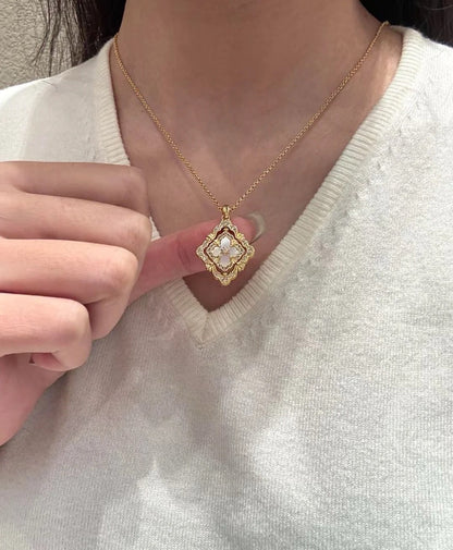 [⭐JeweliWhal] B.C.L ENAMEL ROTATING SINGLE-DIAMOND NECKLACE（Various colors）