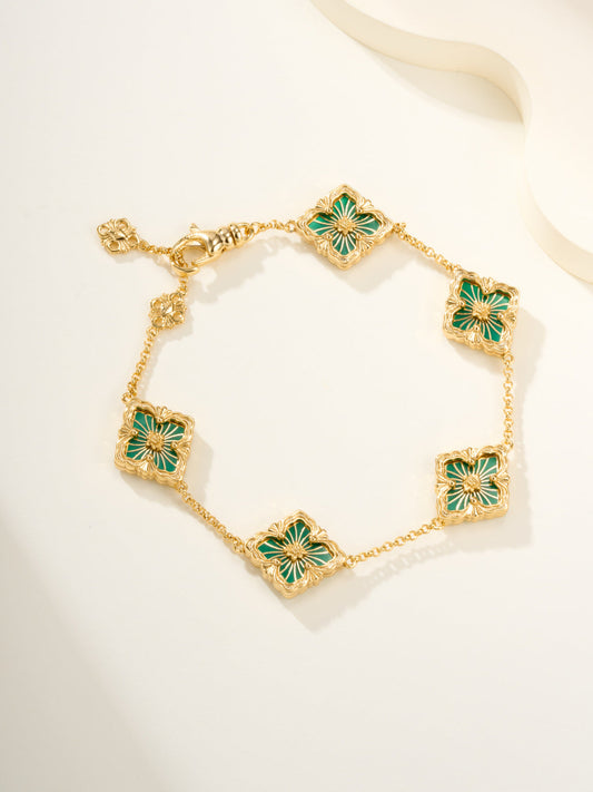 [⭐JeweliWhal]B.C.L ENAMELED Five-Flower Bracelet（Various Colors)