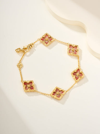 [⭐JeweliWhal]B.C.L ENAMELED Five-Flower Bracelet（Various Colors)
