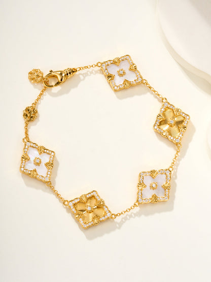 [⭐JeweliWhal]B.C.L ENAMELED Five-Flower Bracelet（Various Colors) BIG SIZE