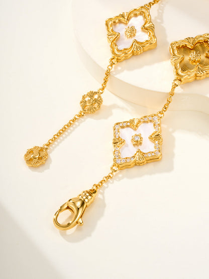 [⭐JeweliWhal]B.C.L ENAMELED Five-Flower Bracelet（Various Colors) BIG SIZE