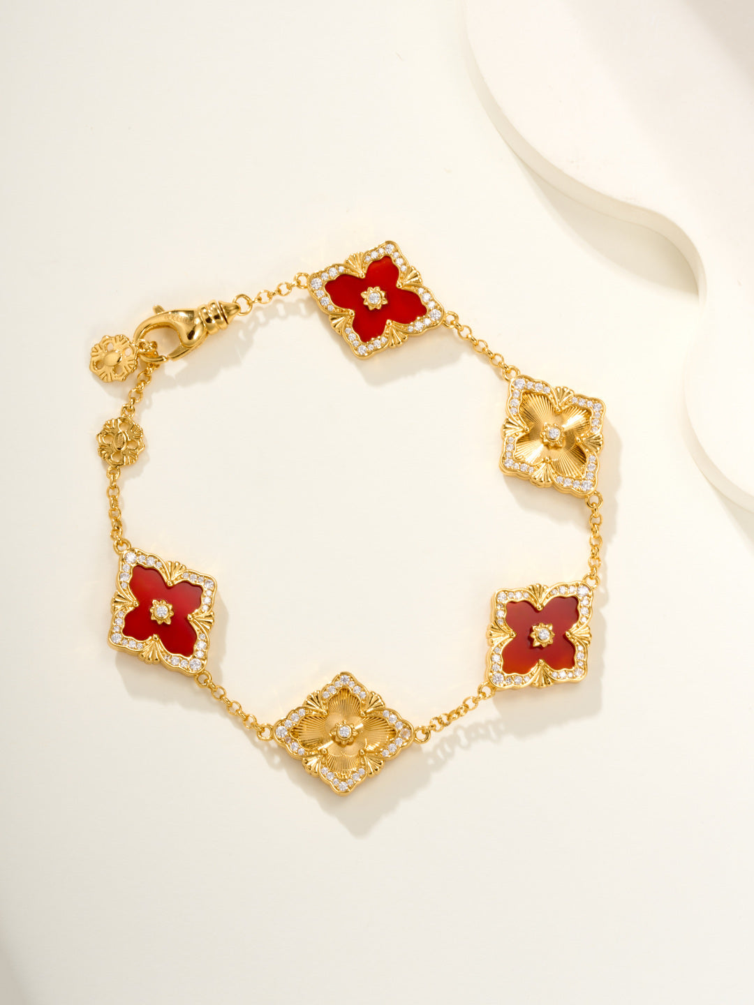 [⭐JeweliWhal]B.C.L ENAMELED Five-Flower Bracelet（Various Colors) BIG SIZE