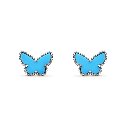 [⭐JeweliWhal]BUTTERFLY TURQUOISE EARRINGS SILVER