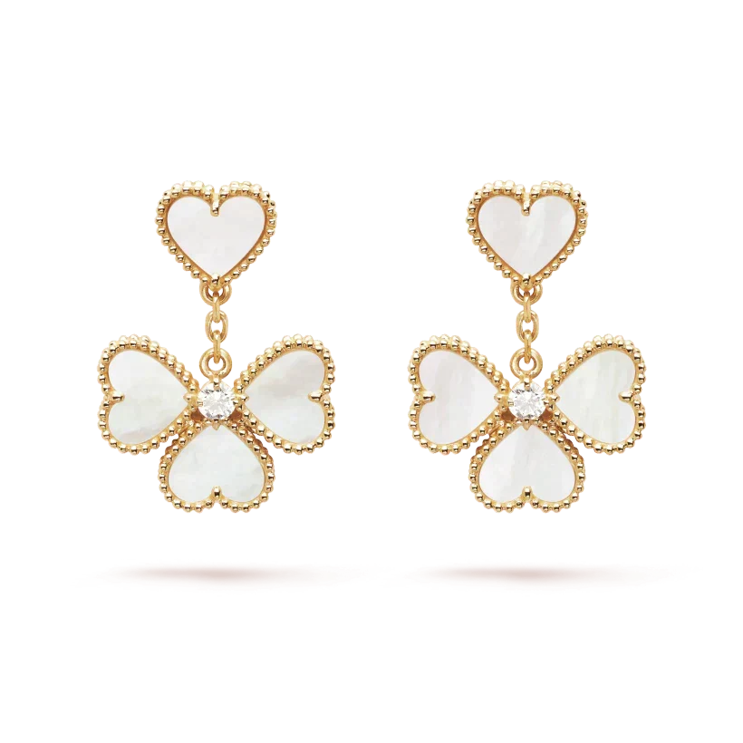 [⭐JeweliWhal]CLOVER SWEET WHITE MOP EARRINGS