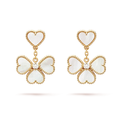 [⭐JeweliWhal]CLOVER SWEET WHITE MOP EARRINGS