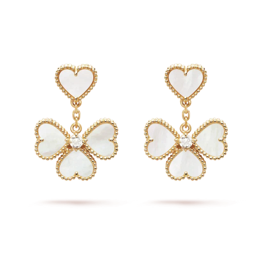 [⭐JeweliWhal]CLOVER SWEET WHITE MOP EARRINGS