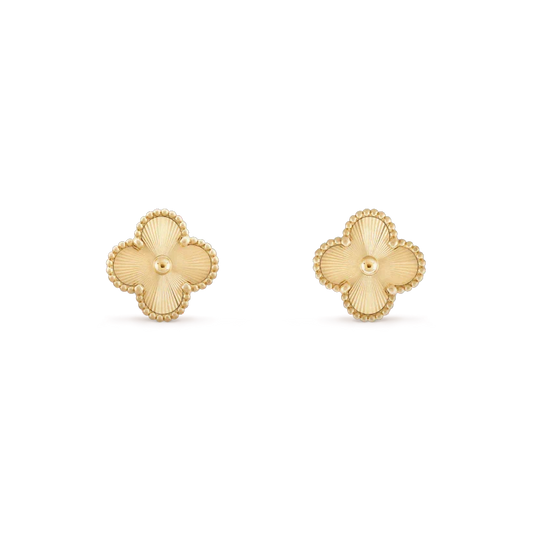 [⭐JeweliWhal]CLOVER MINI 9.5MM LASER EARRINGS