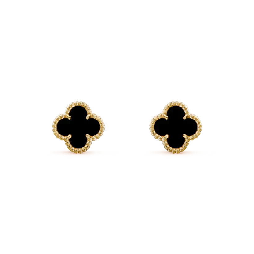 [⭐JeweliWhal]CLOVER MINI 9.5MM BLACK MOP EARRINGS