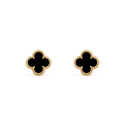 [⭐JeweliWhal]CLOVER MINI 9.5MM BLACK MOP EARRINGS