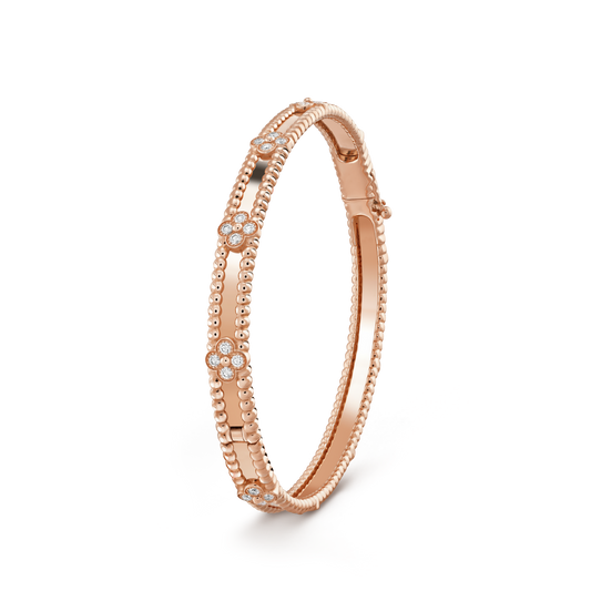 [⭐JeweliWhal]CLOVER BRACELET 4MM DIAMONDS