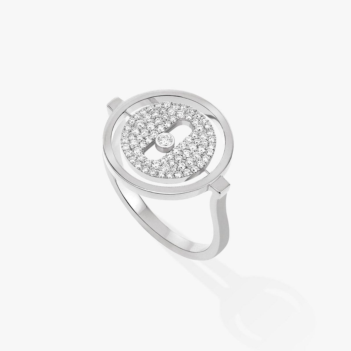[⭐JeweliWhal]Demo MOVE PAVED SILVER DIAMOND RING