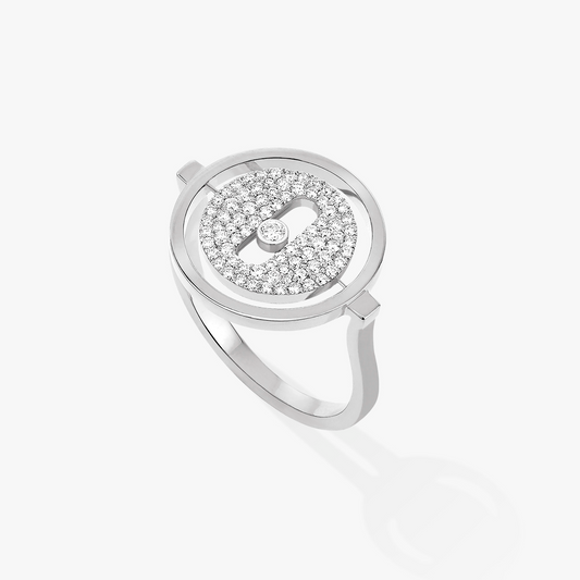 [⭐JeweliWhal]Demo MOVE PAVED SILVER DIAMOND RING