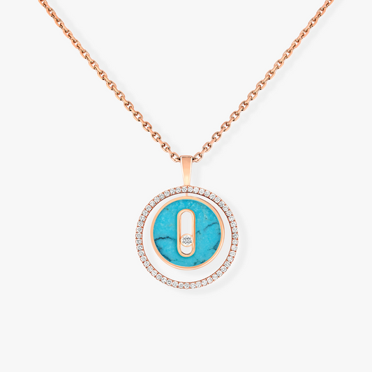 [⭐JeweliWhal]Demo MOVE 1 DIAMOND TURQUOISE PINK GOLD DIAMOND NECKLACE