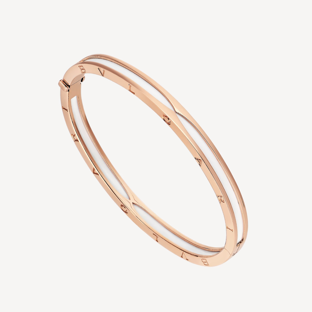 [⭐JeweliWhal]ZERO 1 PINK GOLD WITH WHITE CERAMIC BRACELET