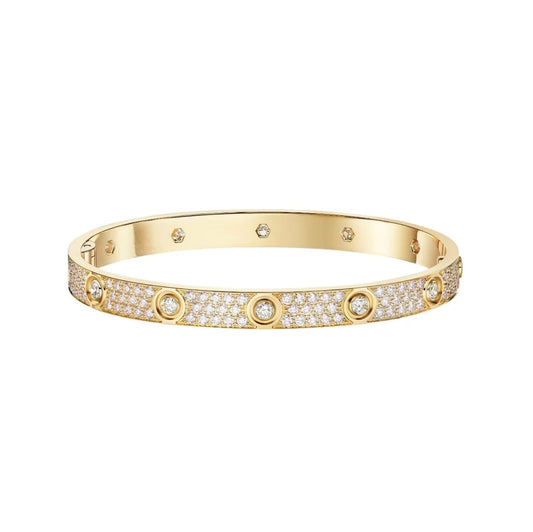 [⭐JeweliWhal]LOVE BRACELET 6.1MM DIAMOND-PAVED 10 BIG DIAMONDS
