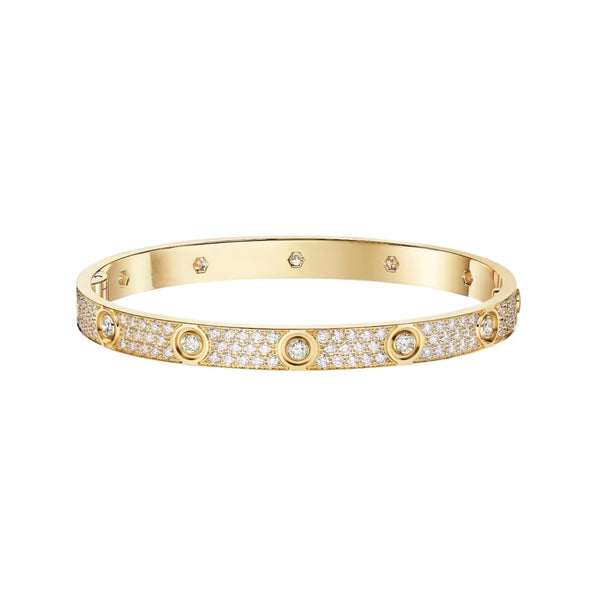 [⭐JeweliWhal]LOVE BRACELET 6.1MM DIAMOND-PAVED 10 BIG DIAMONDS