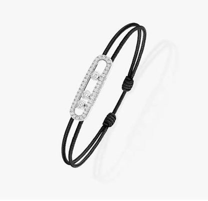 [⭐JeweliWhal]Messika Care(s) pink cord pavé bracelet